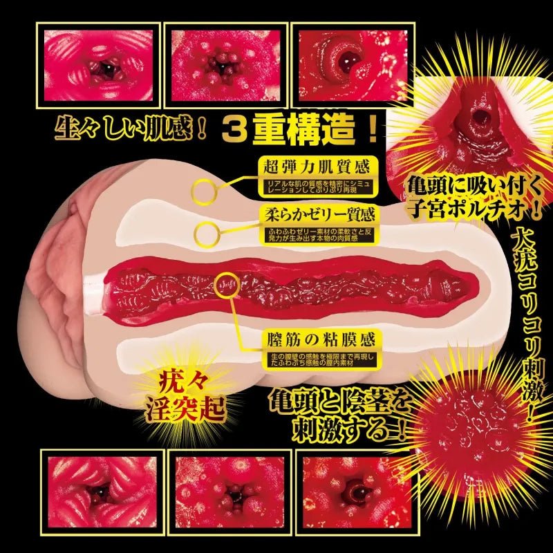 NPG Meiki Awakened Onahole - Rei Kamiki, Japanese AV Star Masturbator, Ultra - Soft, Spiral Ribbed Tunnel, Intense Suction, Male Stroker Toy - Onahole World