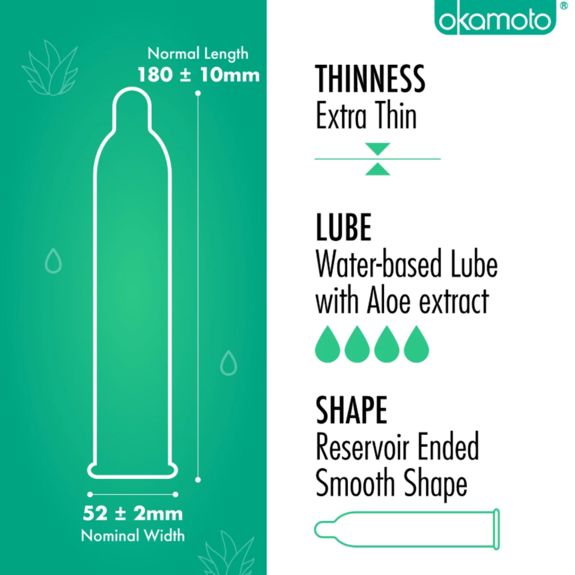 Okamoto 0.03 Aloe Condoms (10/Pack)