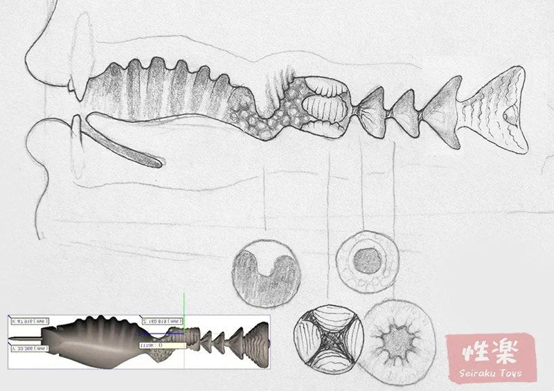 Seiraku Toys Textured Oral Masturbator - Double Tooth