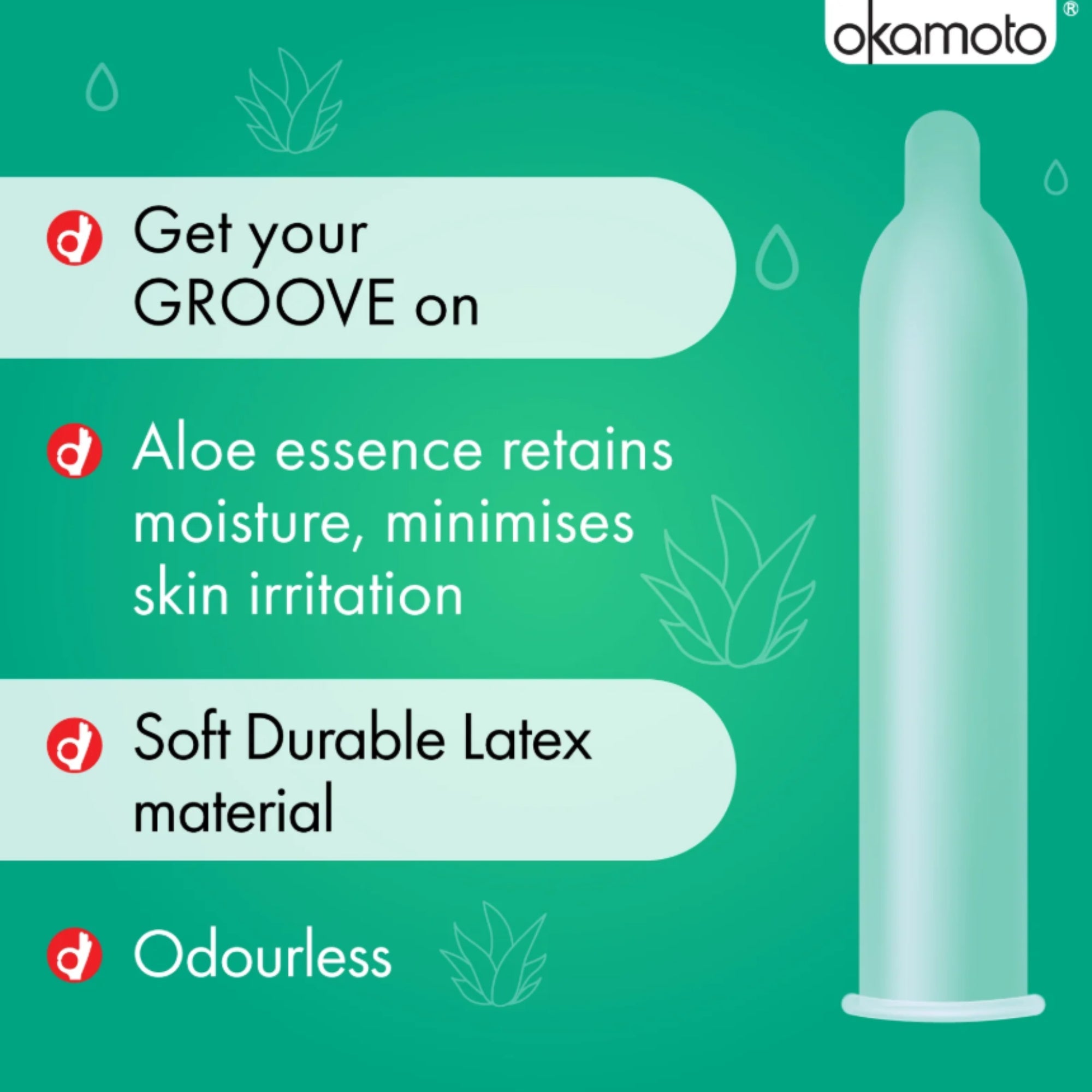 Okamoto 0.03 Aloe Condoms (10/Pack)