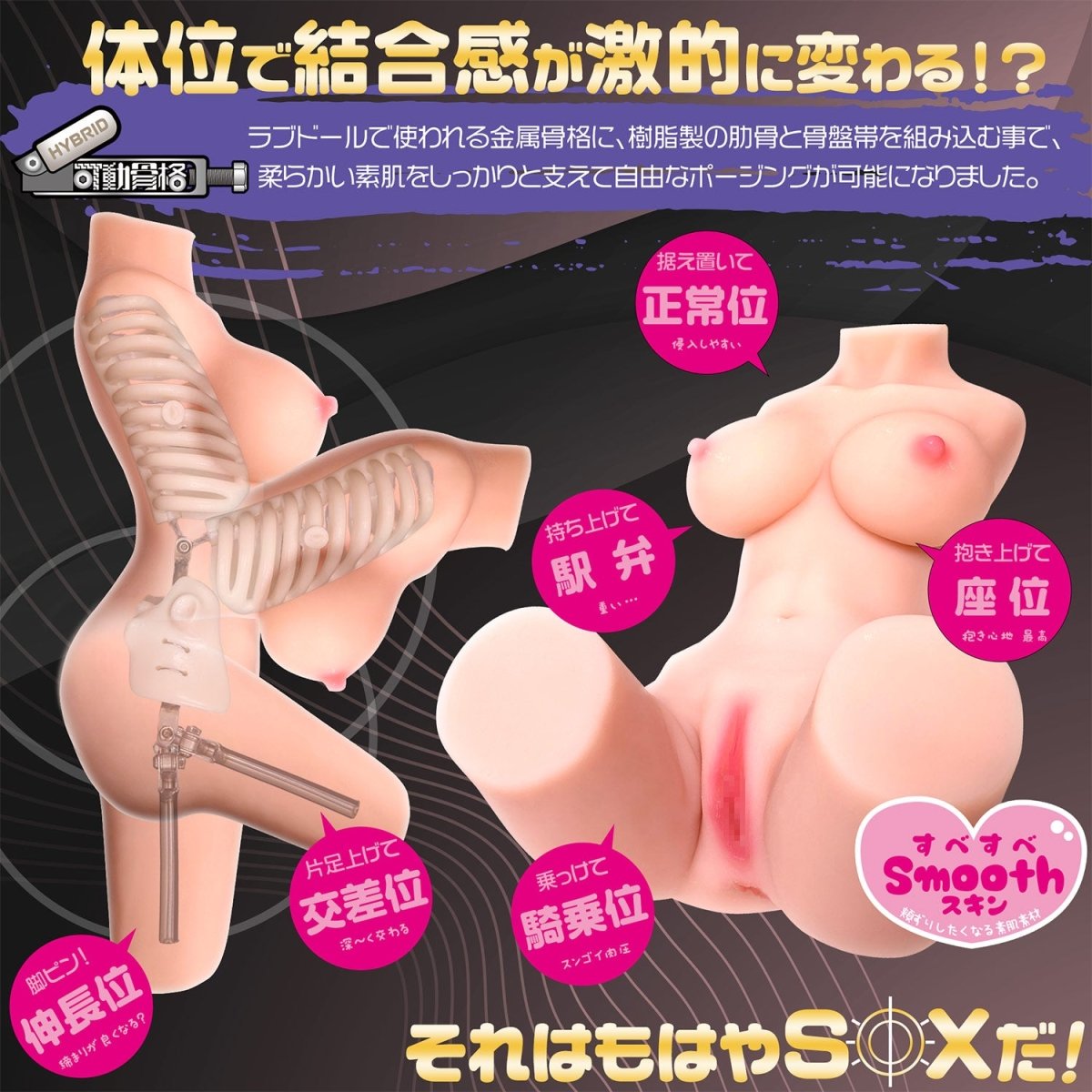 Magic Eyes Meiki Articulated Dual - Channel Realistic Torso - Tsukikawa Hinano - Onahole World