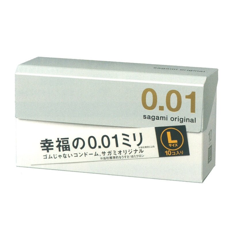 Sagami Original 0.01 Ultra - Thin Condoms - Large Size 10/Pack - Onahole World