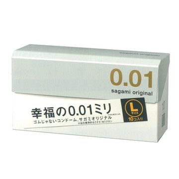 Sagami Original 0.01 Ultra - Thin Condoms - Large Size 10/Pack - Onahole World