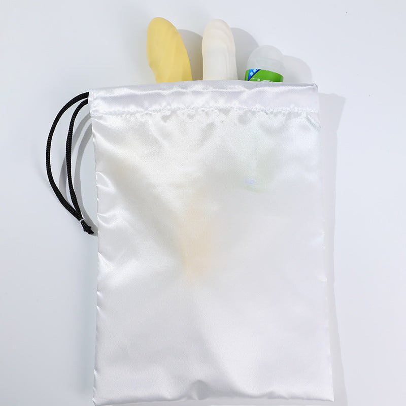 Silver Polyester Storage Bag For Adult Toys - 27×18 cm - Onahole World