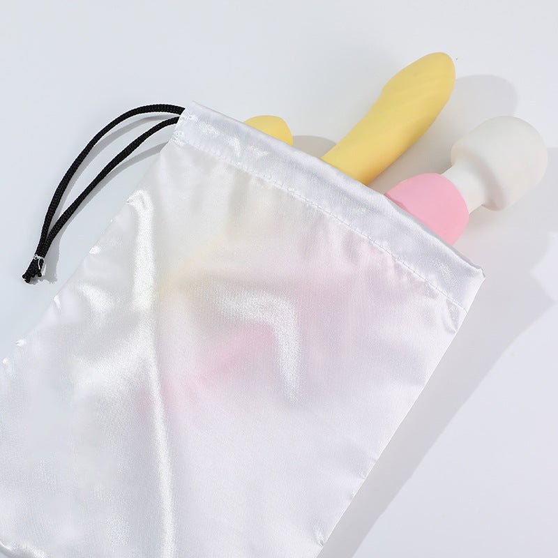 Silver Polyester Storage Bag For Adult Toys - 27×18 cm - Onahole World